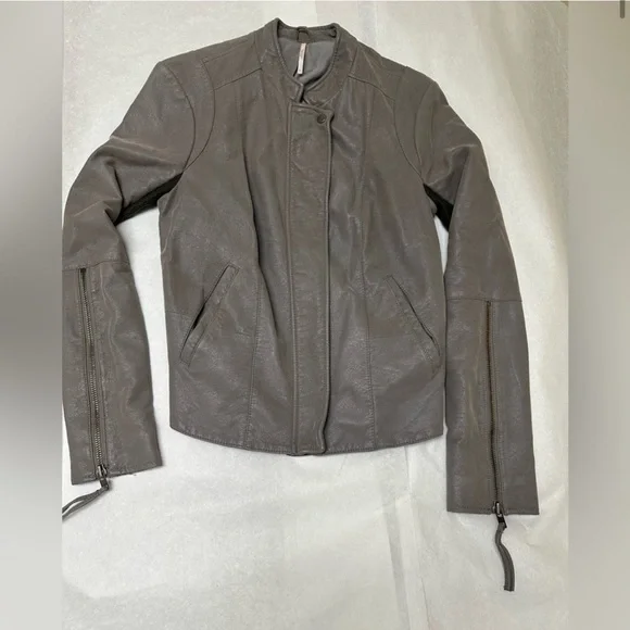 Gray Suede Moto Jacket - Picture 2 of 5